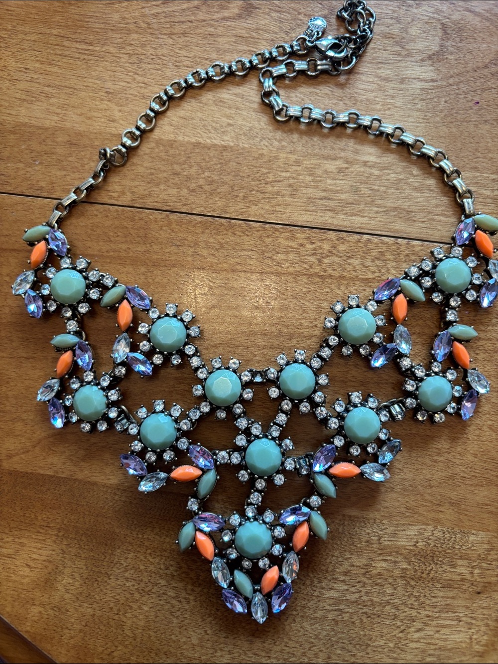 J. Crew statement sparkly jewelled necklace